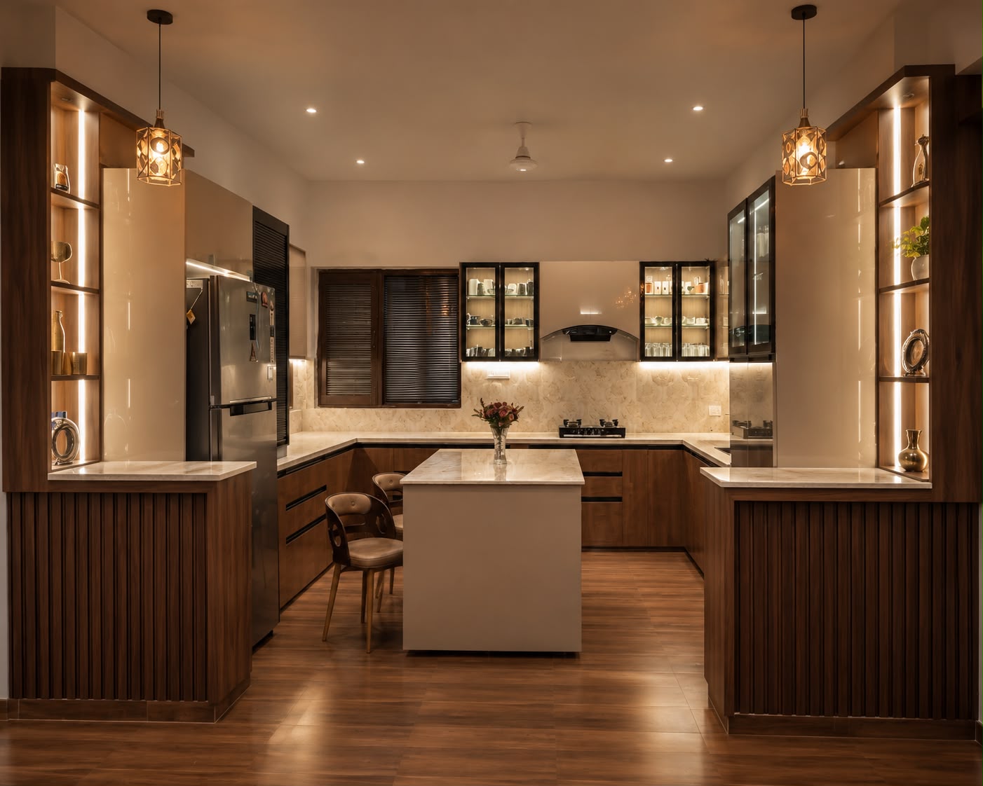 Luxury living room with wall panels